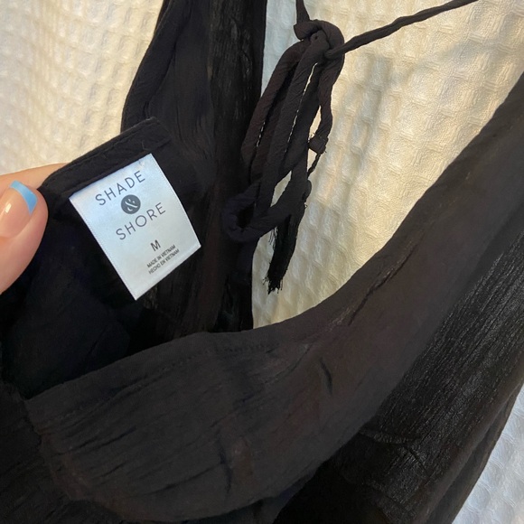 Black Plunge Cover-Up Maxi Dress - Picture 6 of 6